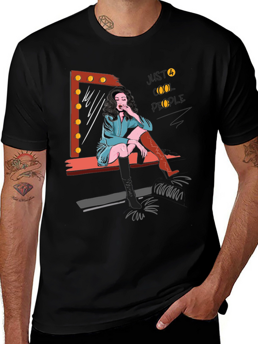Just Cool People Graphic Tee - Black