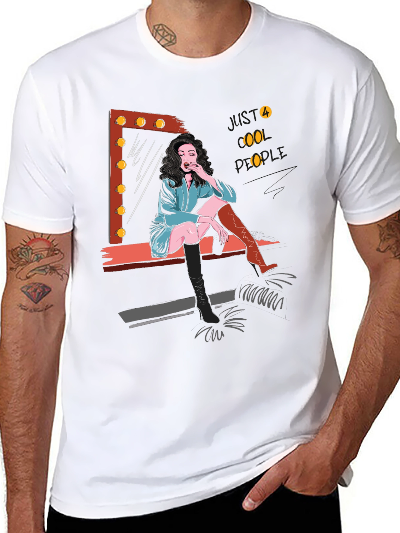 Just Cool People Graphic Tee - Black
