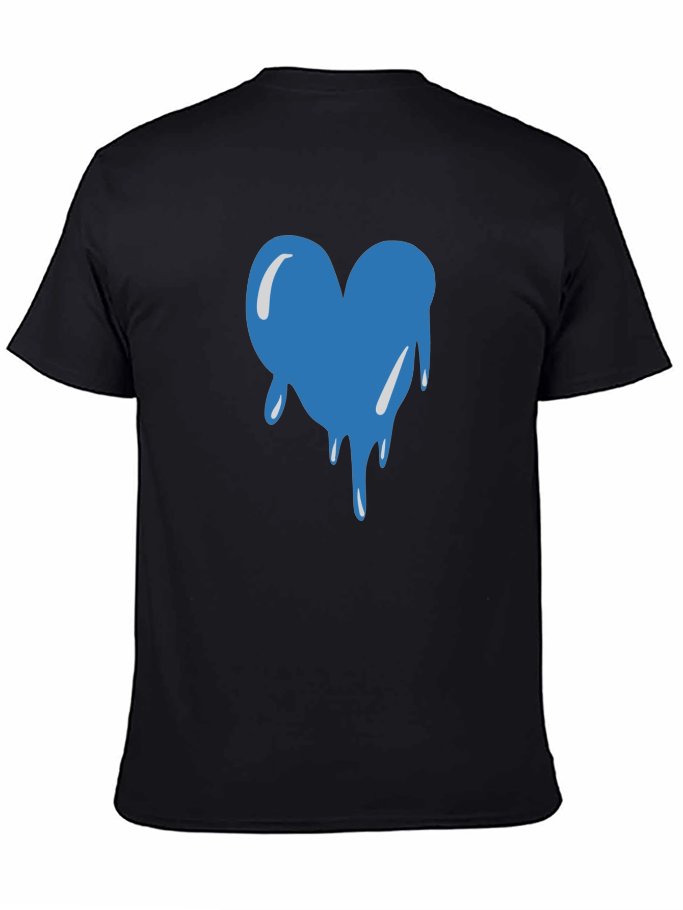 Dripping Heart Graphic Black T-Shirt