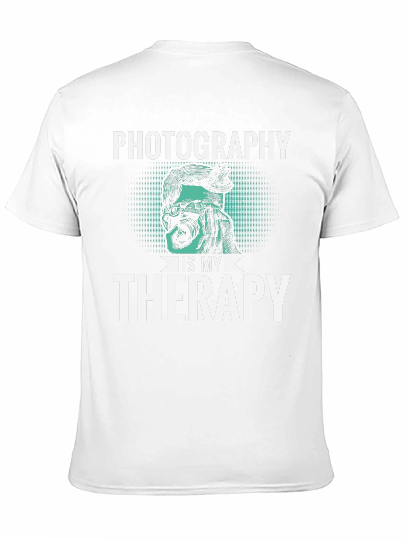 Photography is My Therapy Black T-Shirt