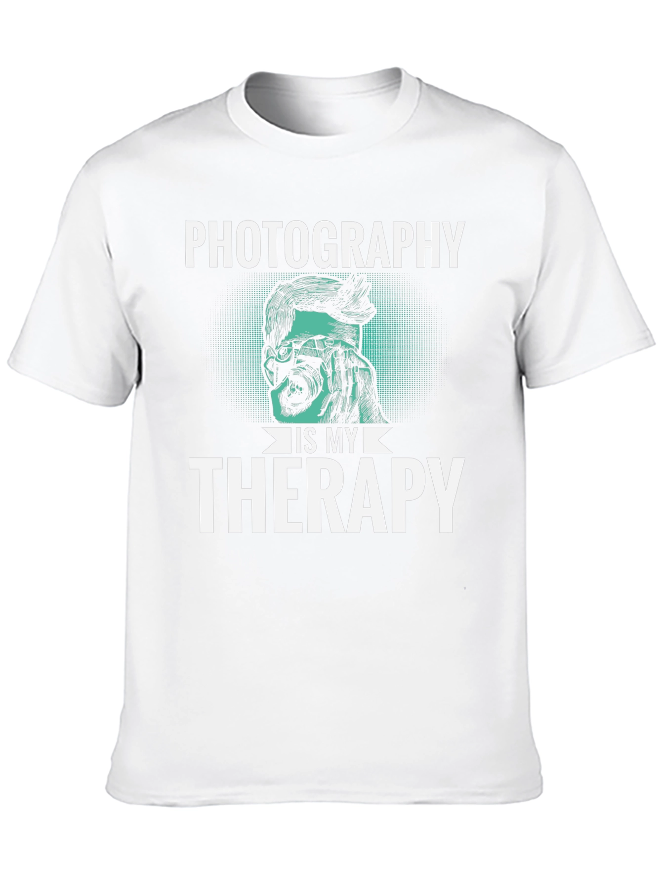 Photography is My Therapy Black T-Shirt