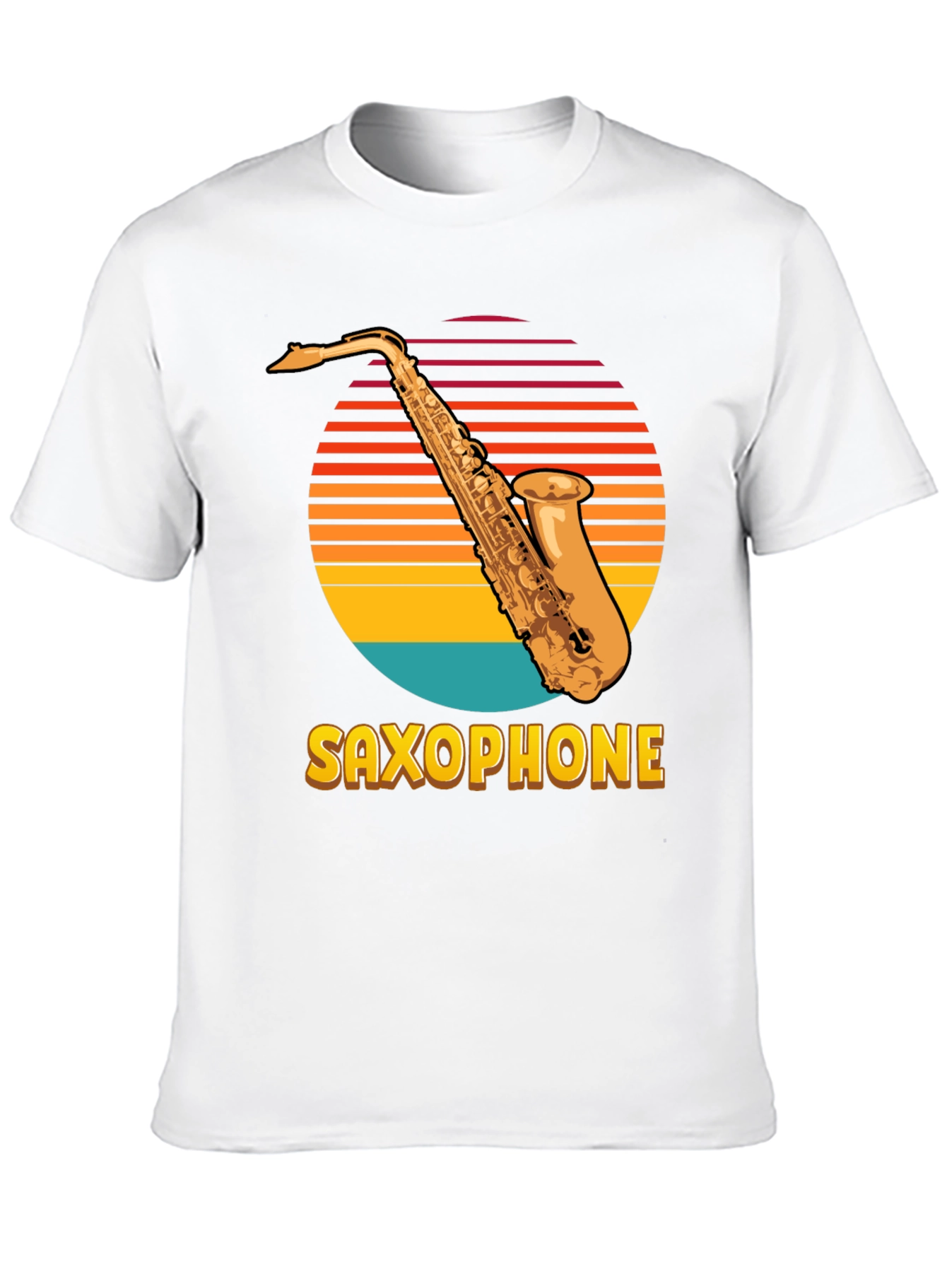 Retro Saxophone Sunset Graphic T-Shirt