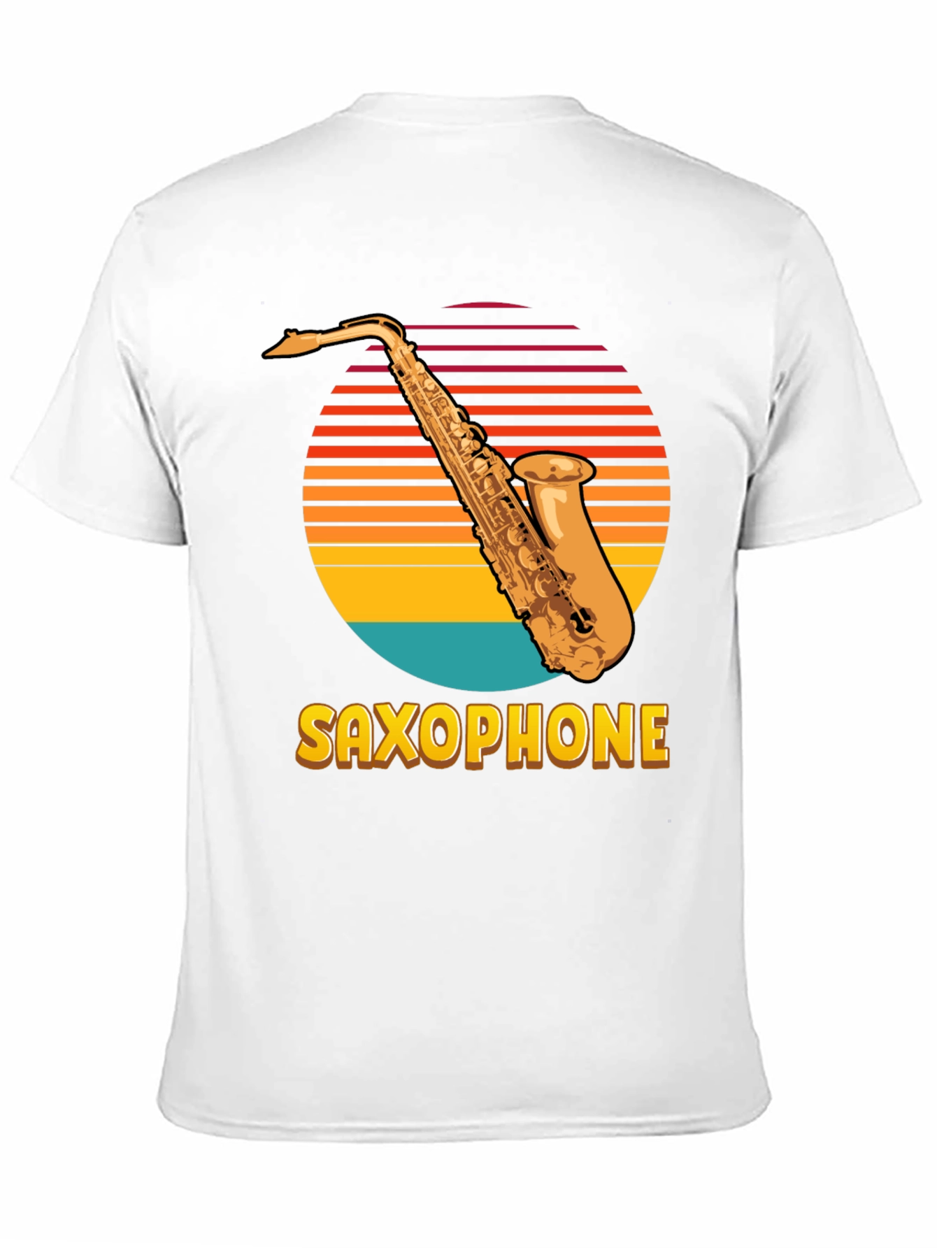 Retro Saxophone Sunset Graphic T-Shirt