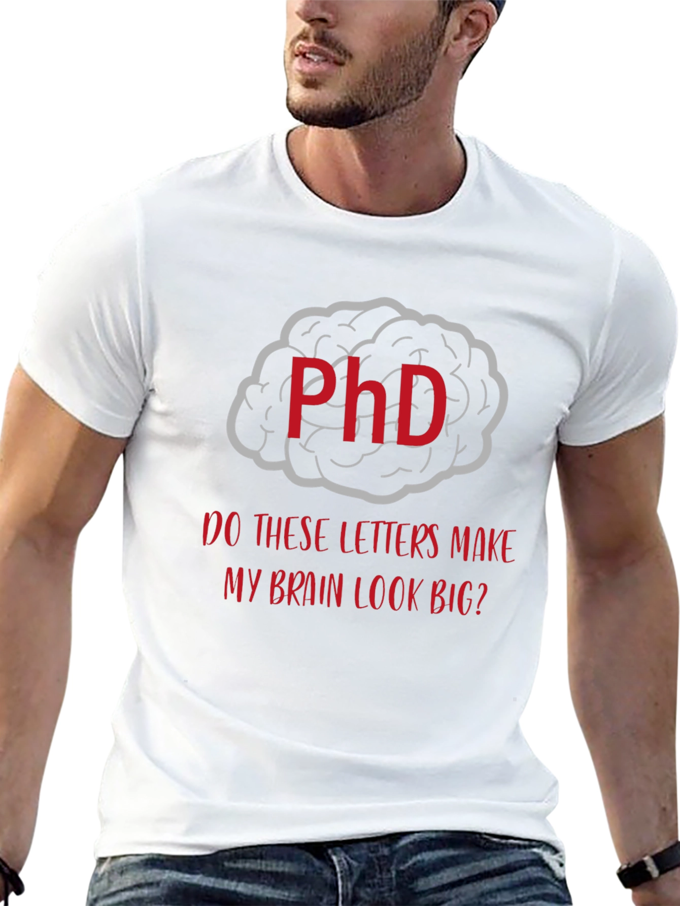 PhD Brain Graphic T-Shirt - Funny Academic Tee