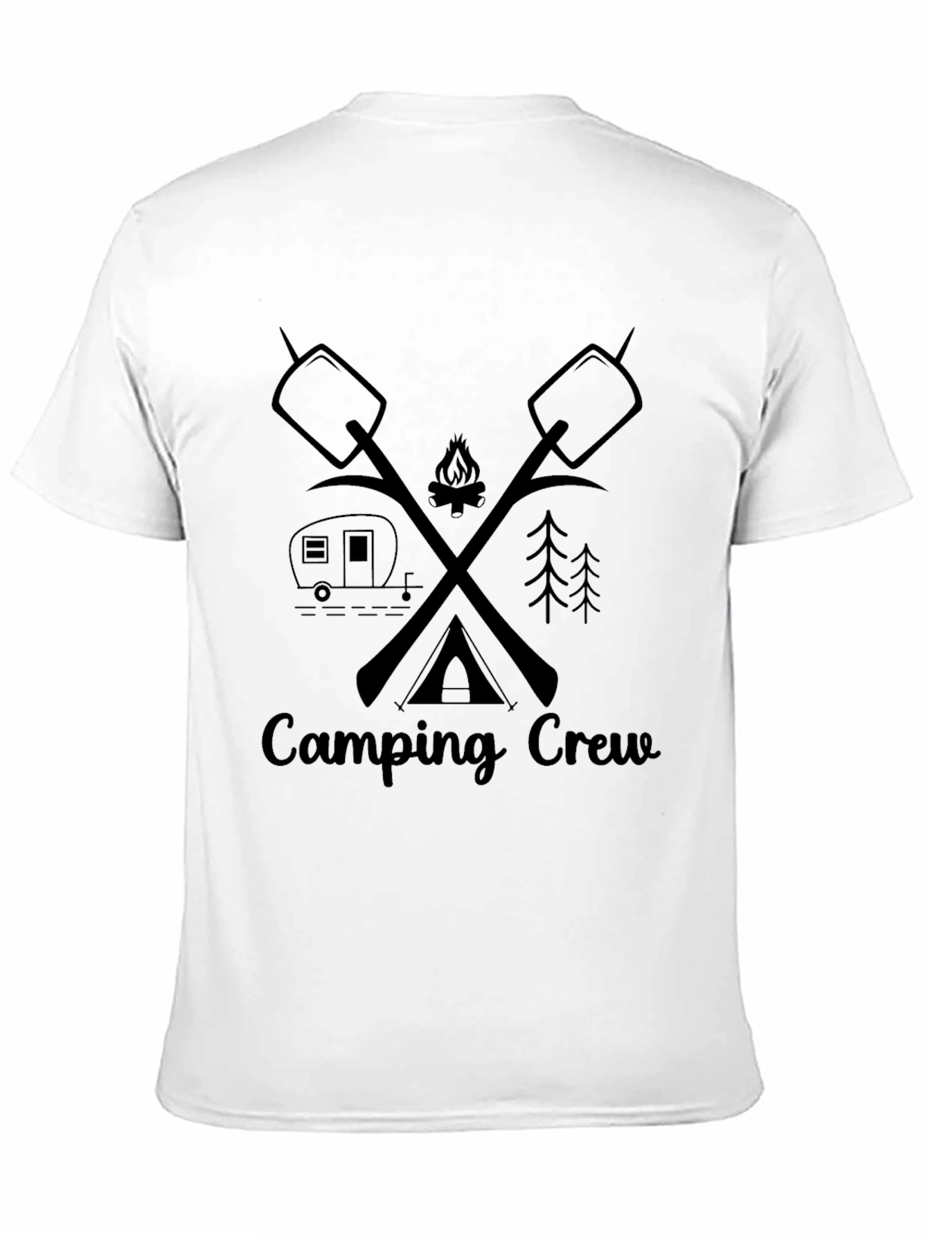 Camping Crew Graphic T-Shirt - Marshmallow Campfire Tee