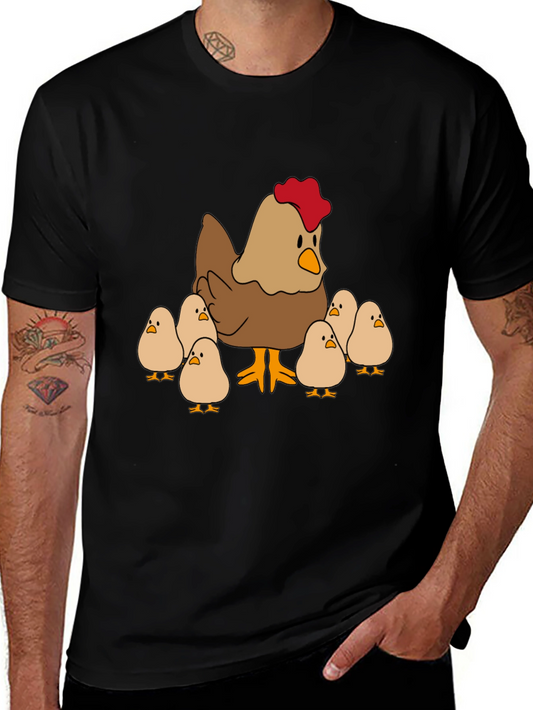 Cute Chicken and Chicks Graphic Tee