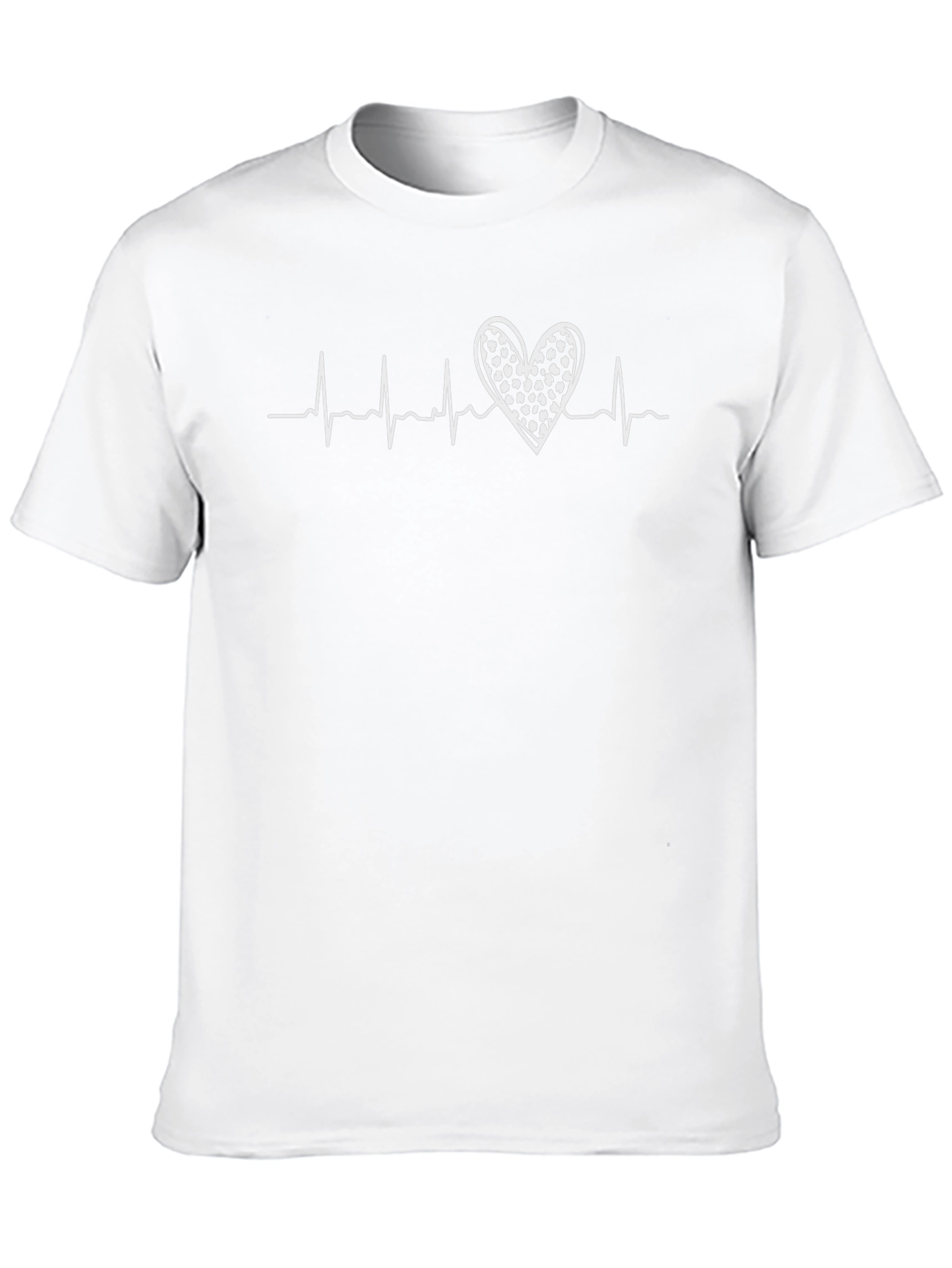 Heartbeat Heart Graphic Tee - Black Cotton T-Shirt