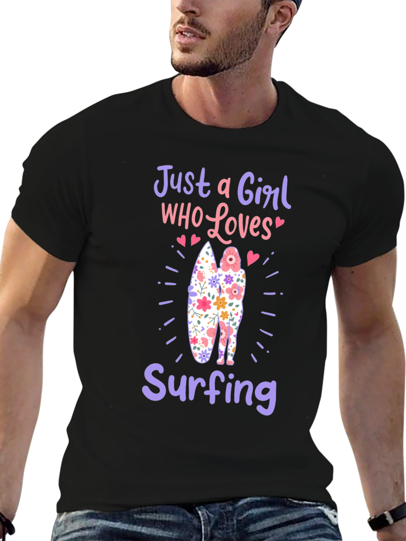 Just a Girl Who Loves Surfing T-Shirt