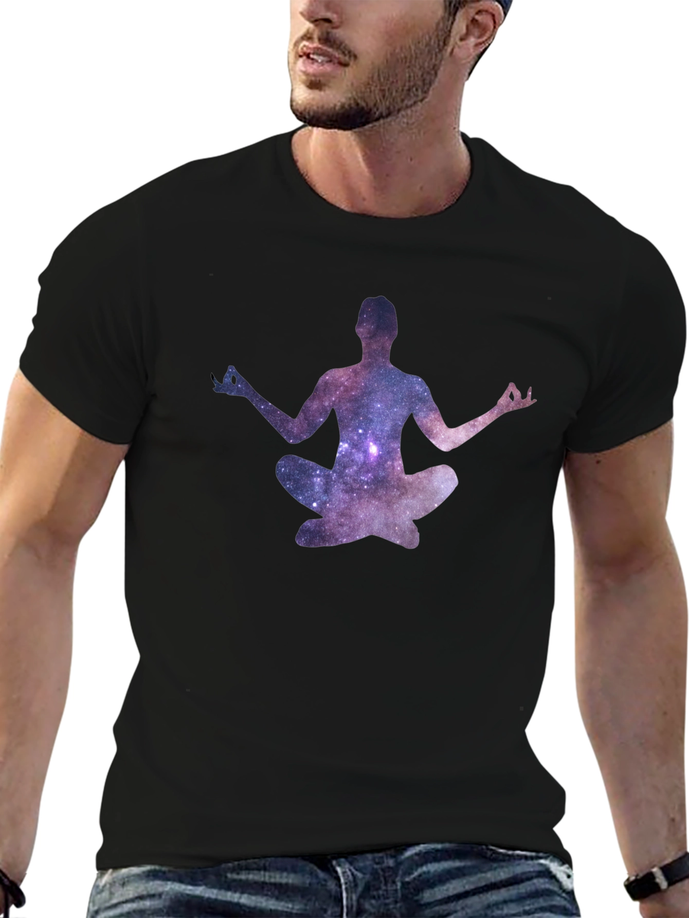 Galaxy Meditation T-Shirt - Black