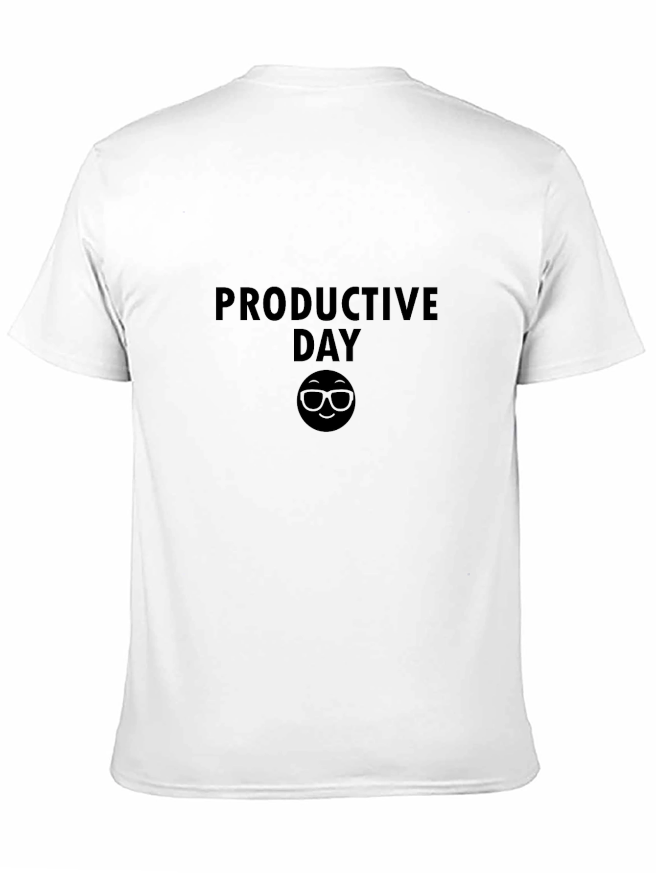 Productive Day Black T-Shirt with Emoji