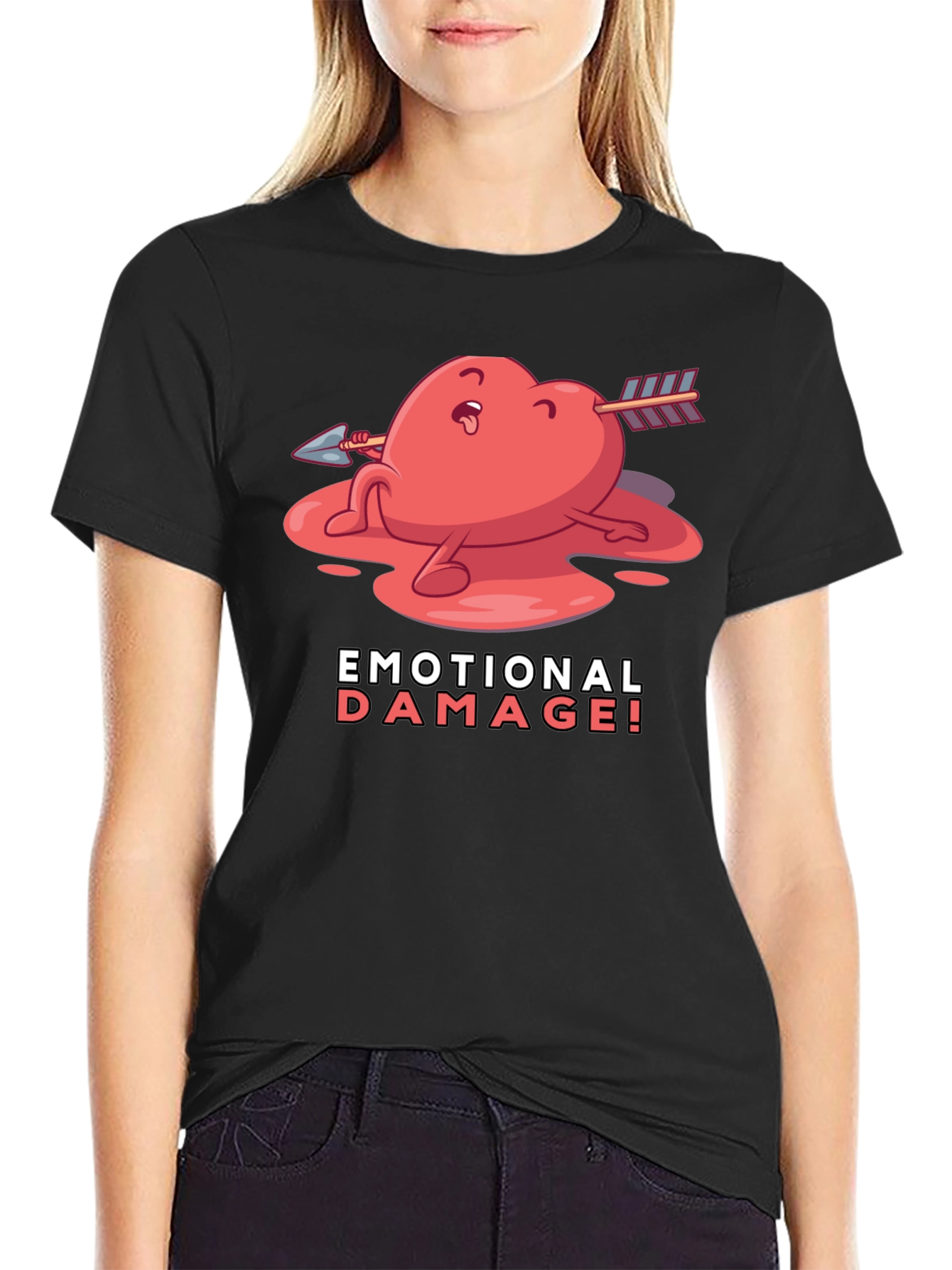 Emotional Damage Graphic T-Shirt - Black