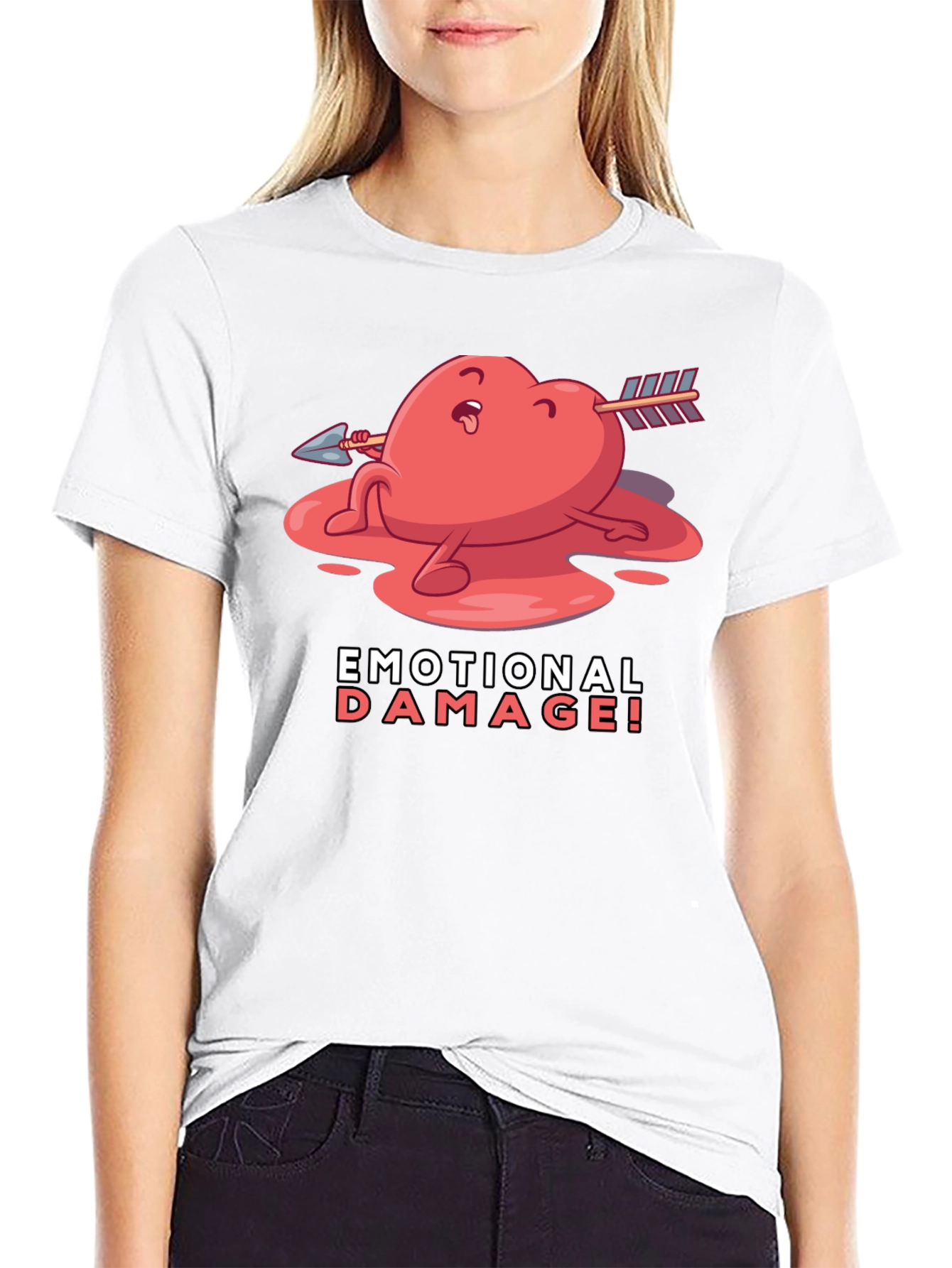Emotional Damage Graphic T-Shirt - Black