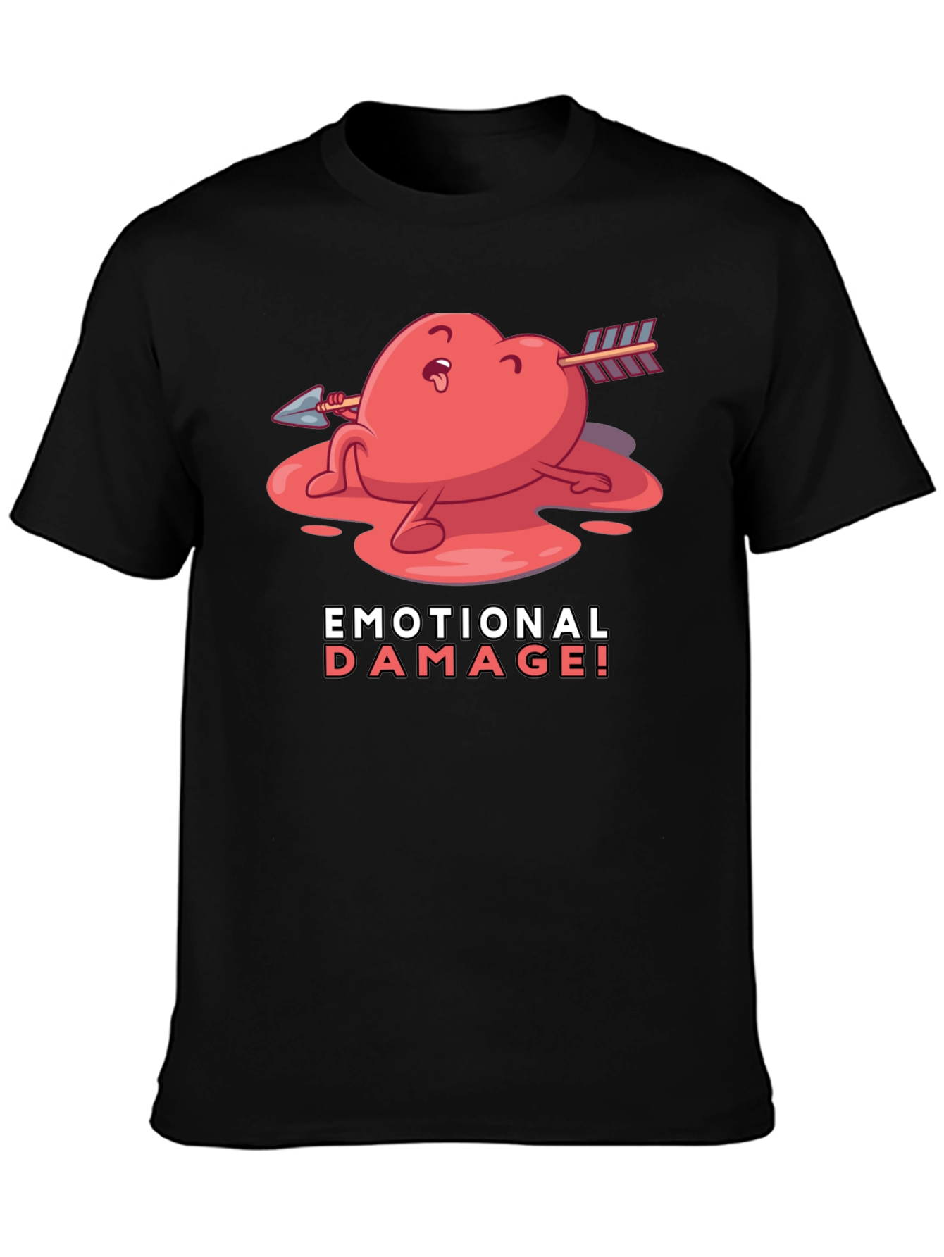 Emotional Damage Graphic T-Shirt - Black