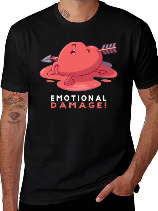 Emotional Damage Graphic T-Shirt - Black