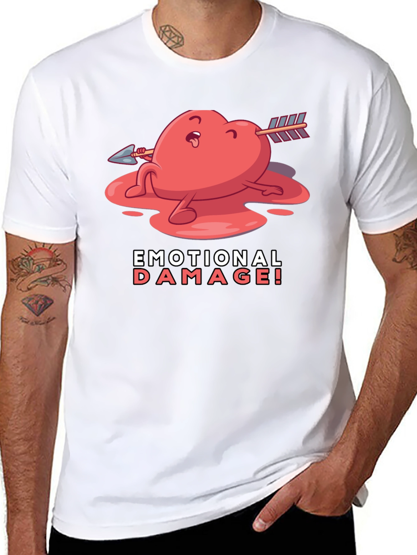 Emotional Damage Graphic T-Shirt - Black
