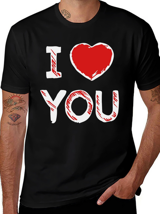 I Heart You Black Graphic Tee