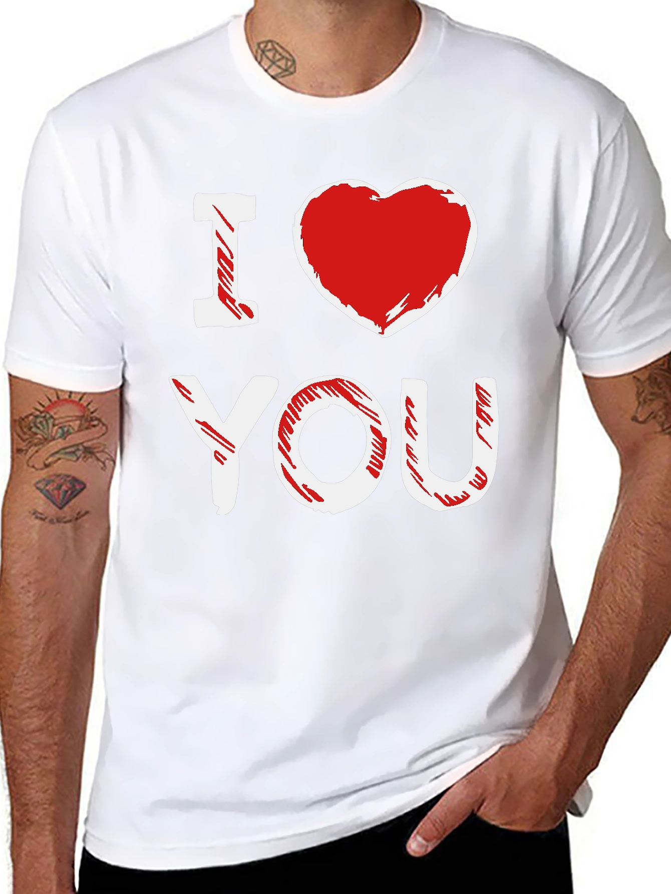 I Heart You Black Graphic Tee