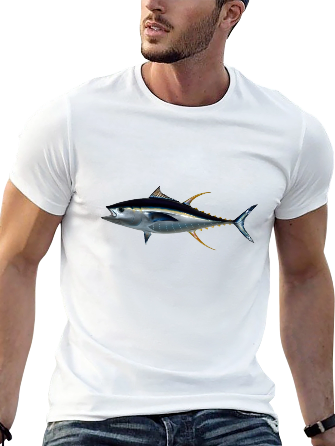 Tuna Graphic Tee - Black Cotton T-Shirt