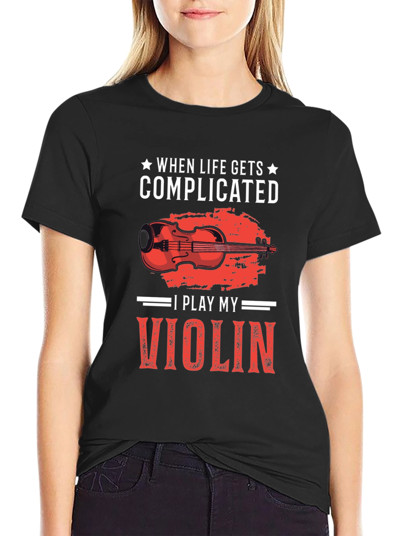 Complicated Life? Play Violin T-Shirt
