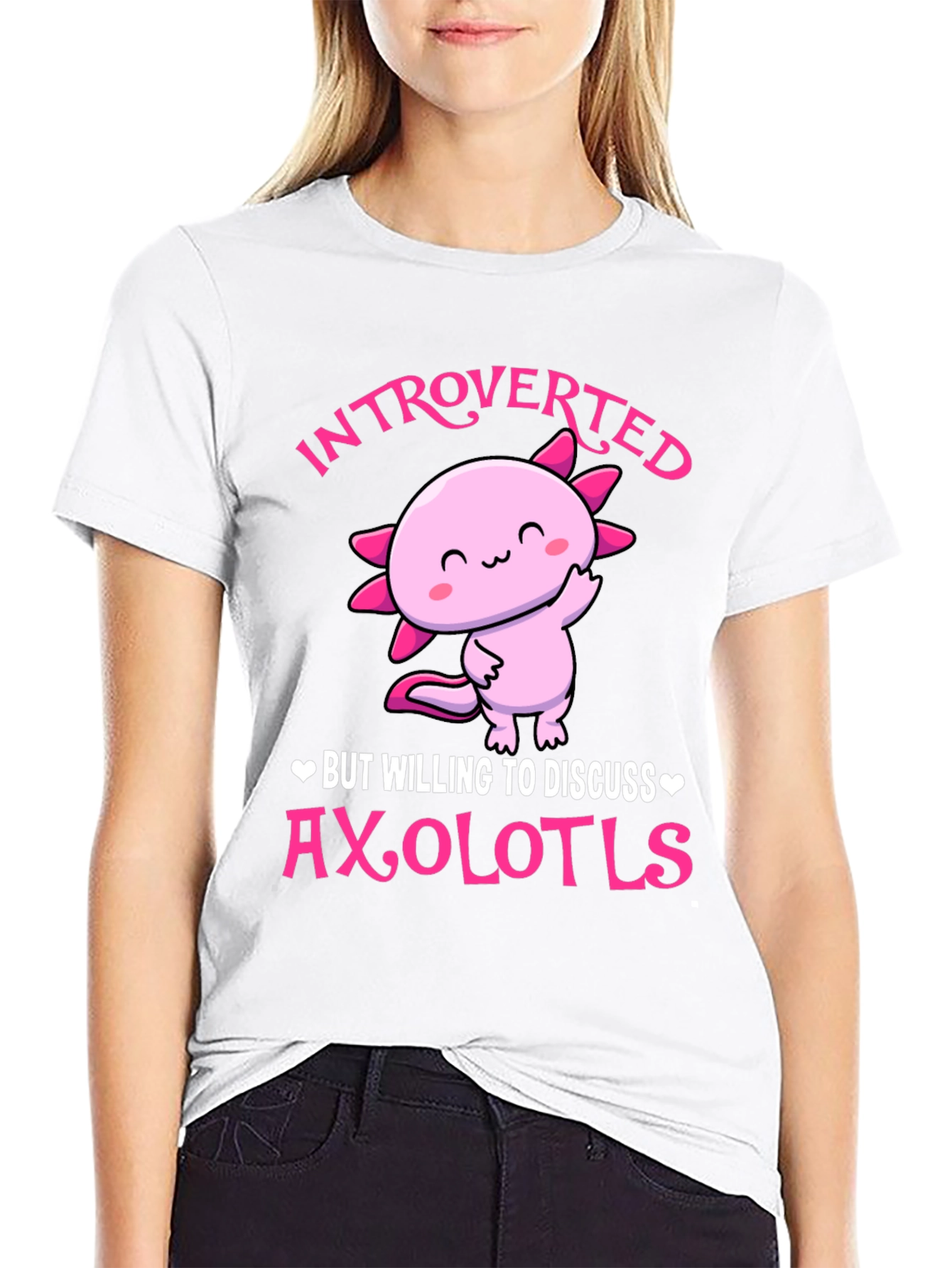 Introverted Axolotl T-Shirt - Cute and Comfy!