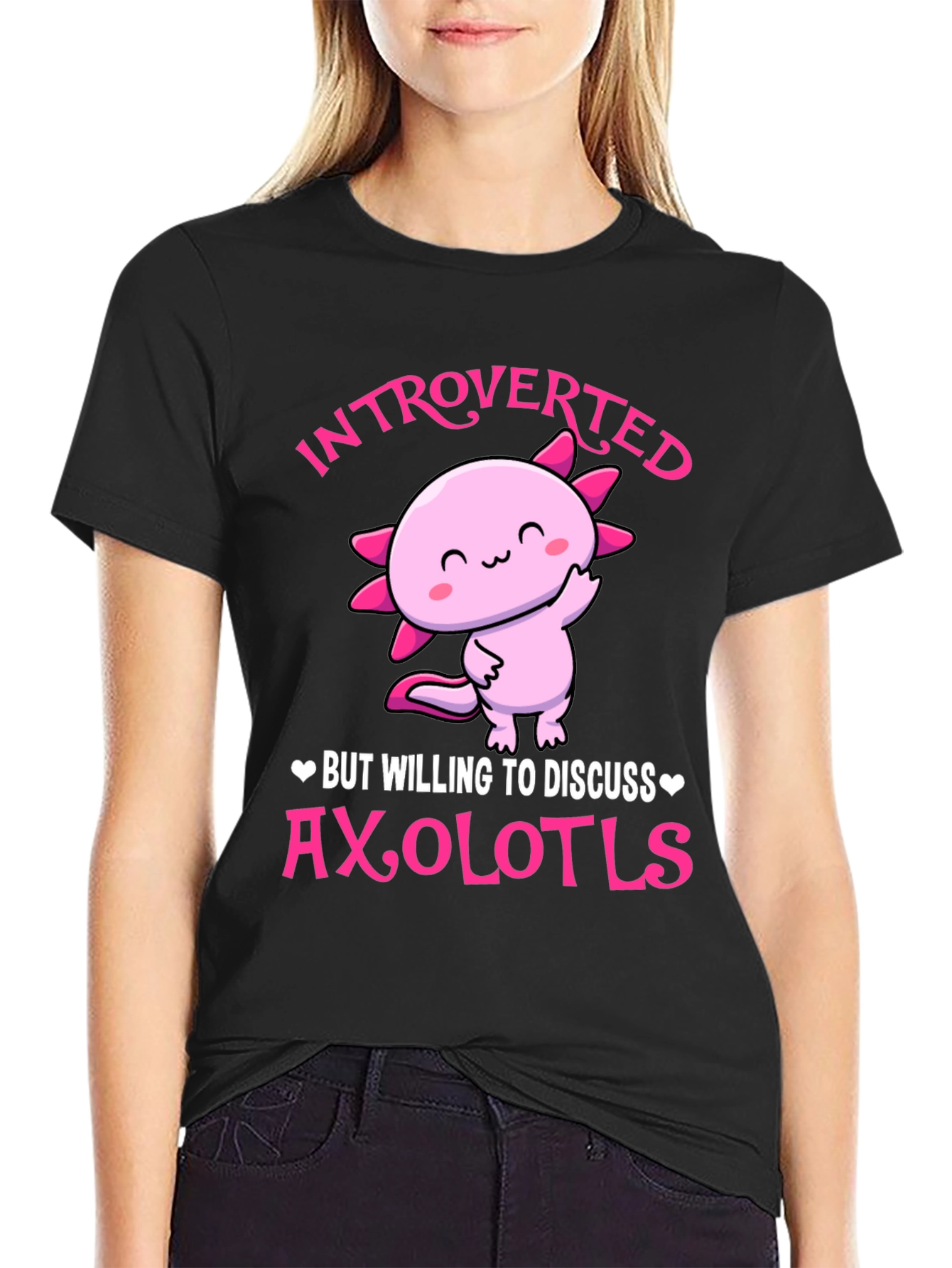 Introverted Axolotl T-Shirt - Cute and Comfy!