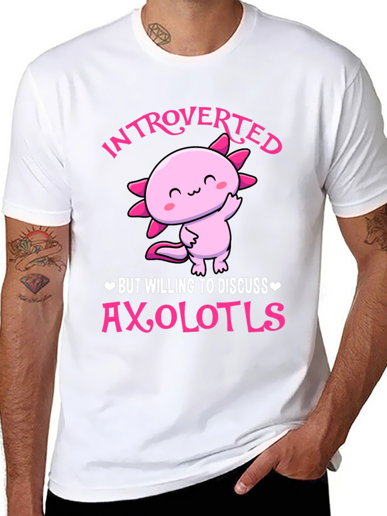 Introverted Axolotl T-Shirt - Cute and Comfy!