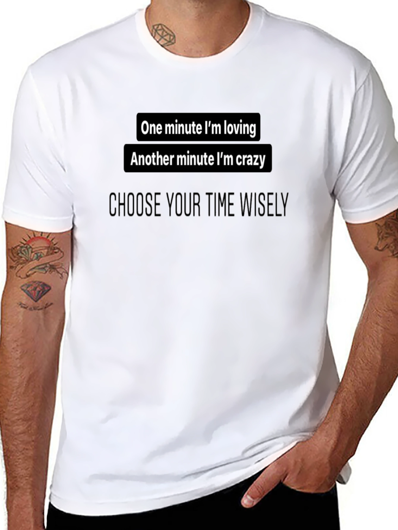One Minute Im Loving Black Tee