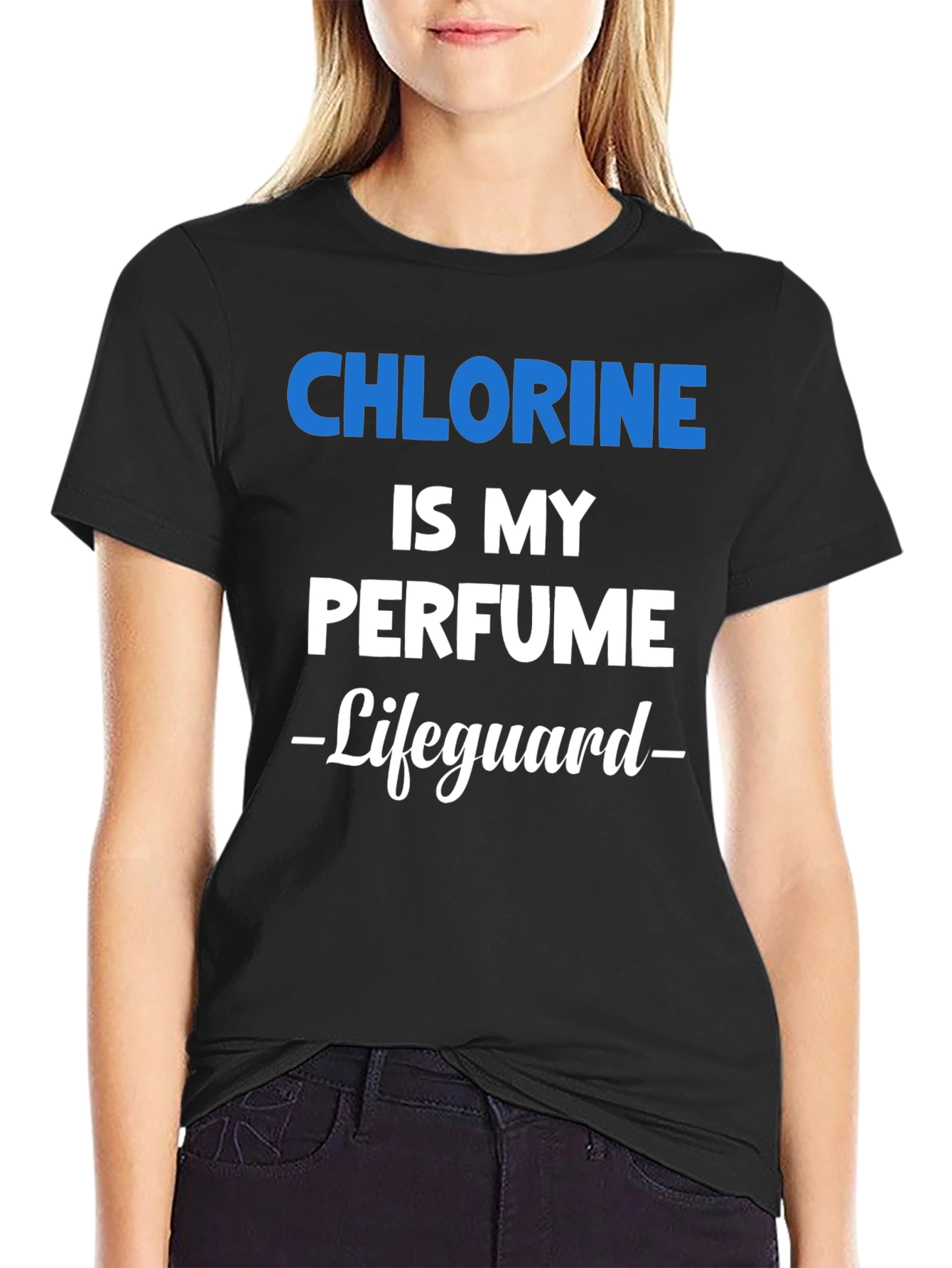 Chlorine is My Perfume Lifeguard Graphic T-Shirt