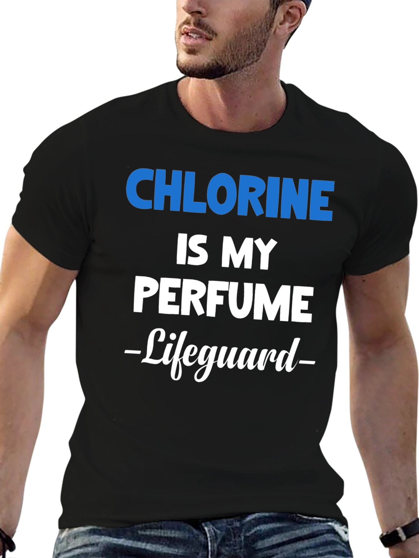 Chlorine is My Perfume Lifeguard Graphic T-Shirt