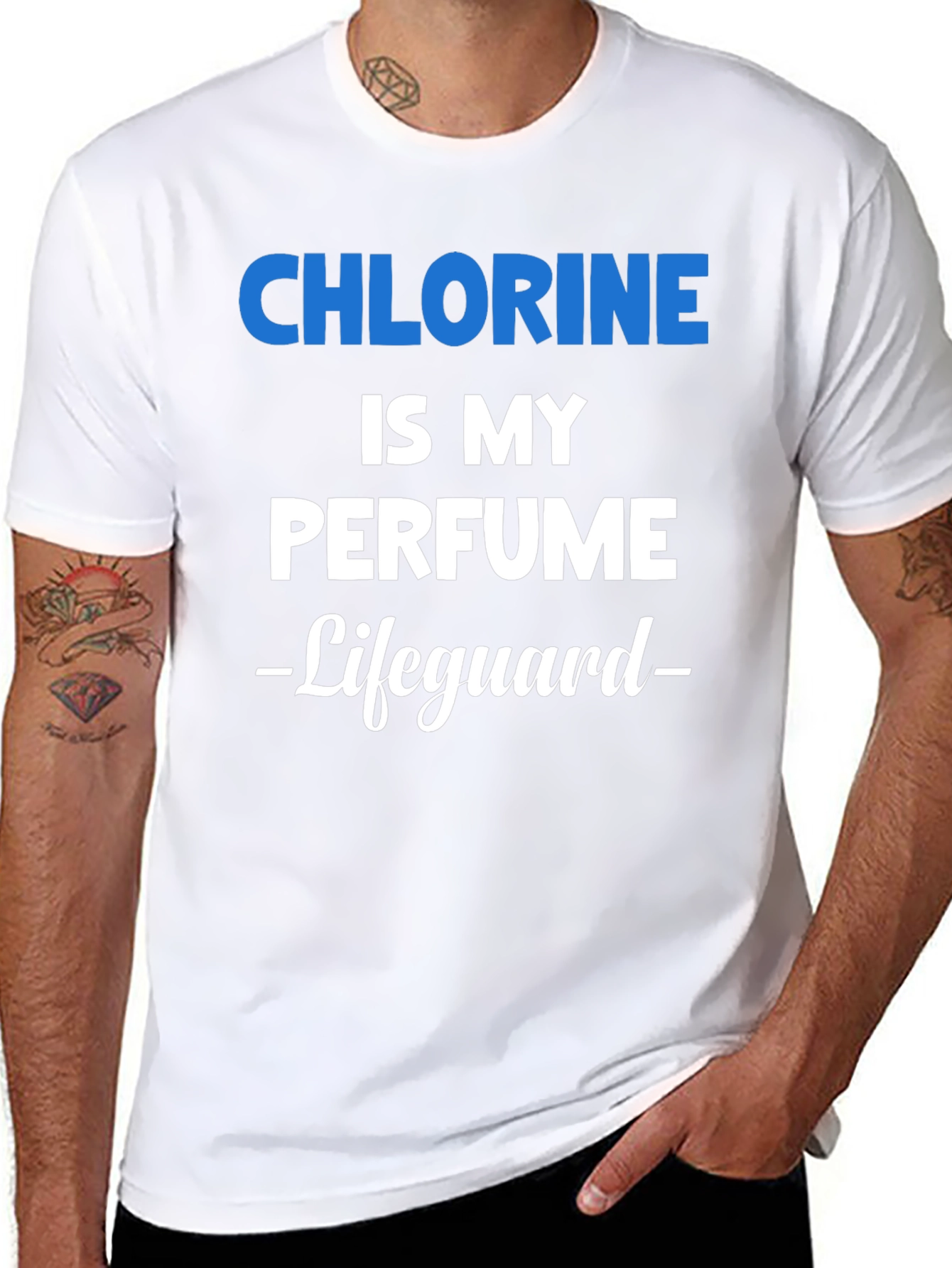 Chlorine is My Perfume Lifeguard Graphic T-Shirt