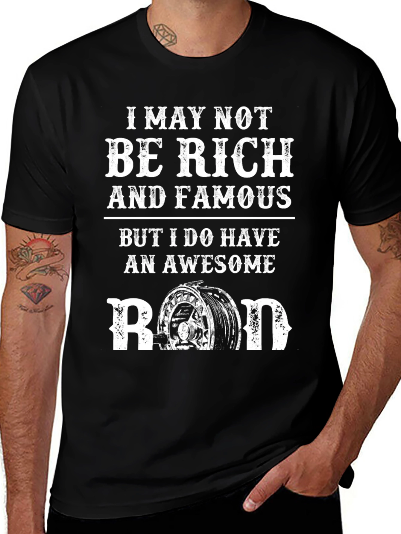 Awesome Rod T-Shirt - Fishing Humor Tee