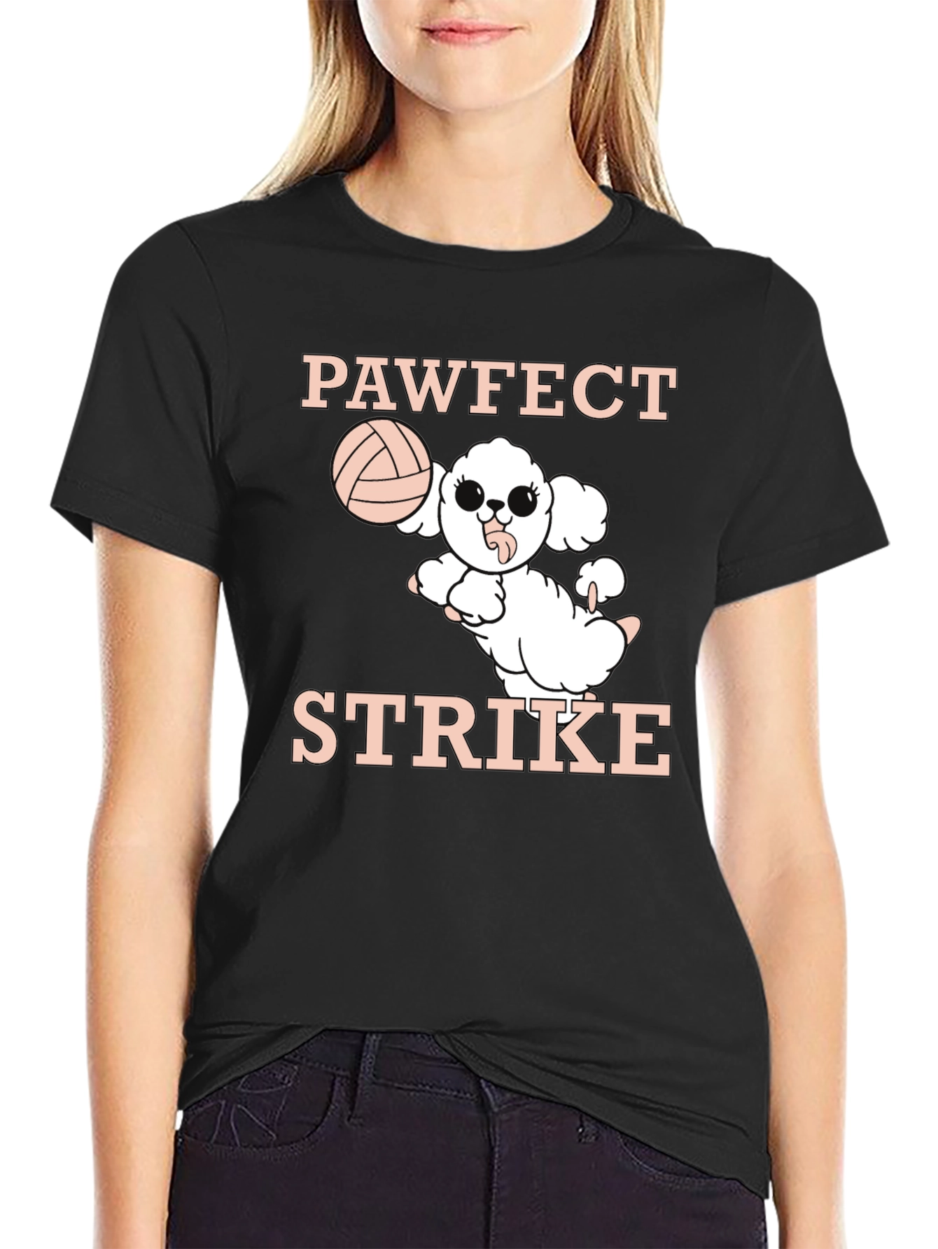 Pawfect Strike Volleyball T-Shirt