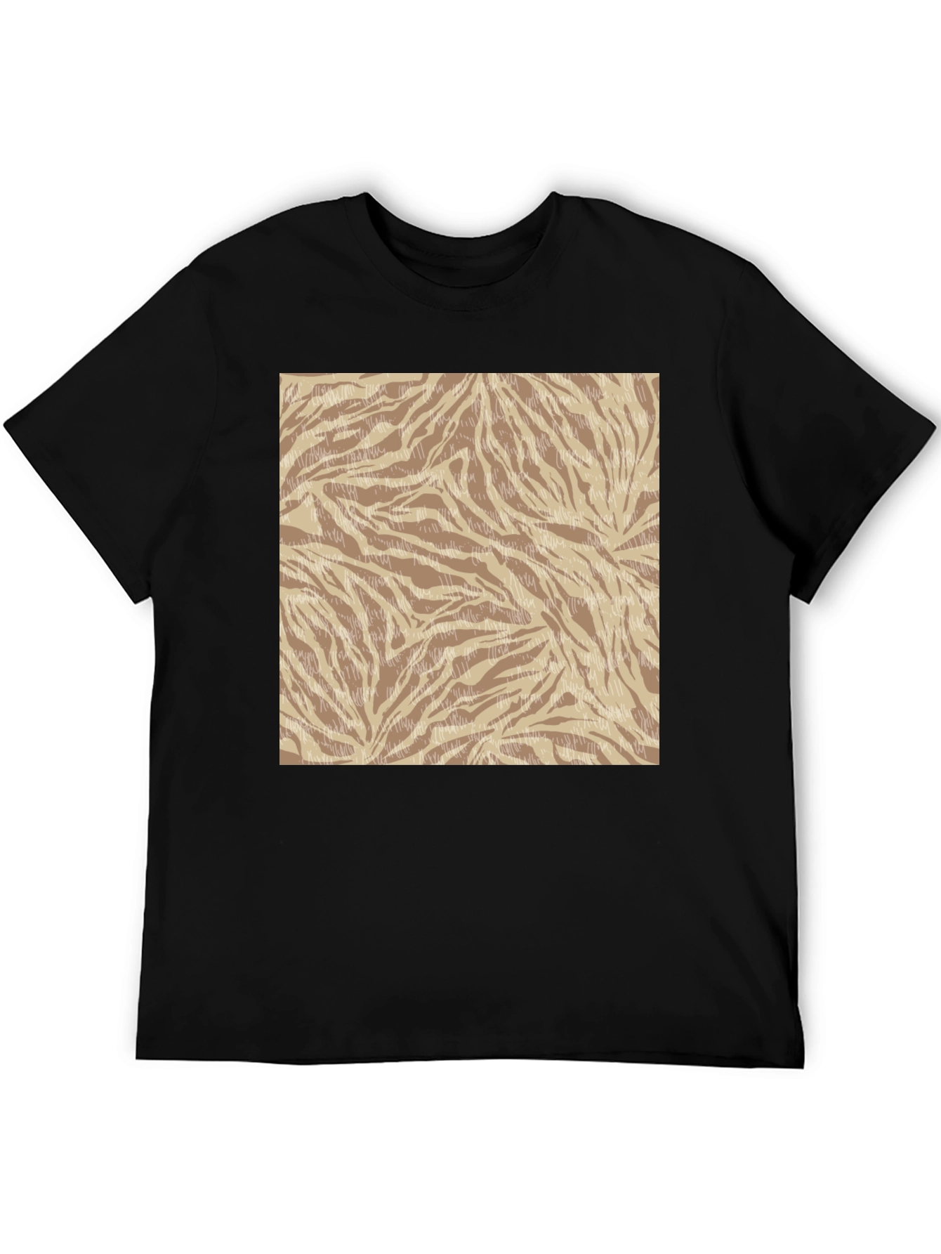 Trendy Zebra Print Crew Neck Tee