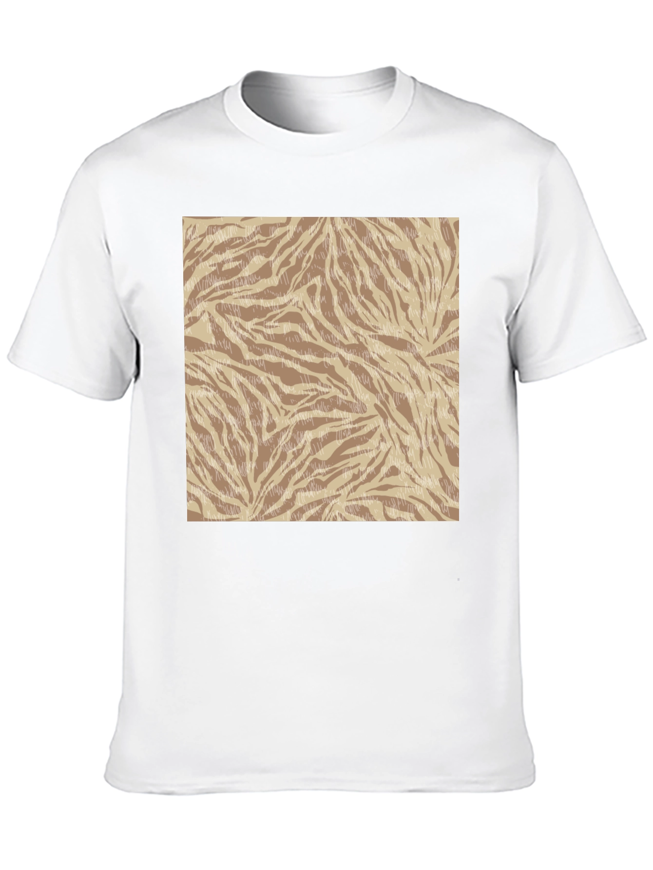 Trendy Zebra Print Crew Neck Tee