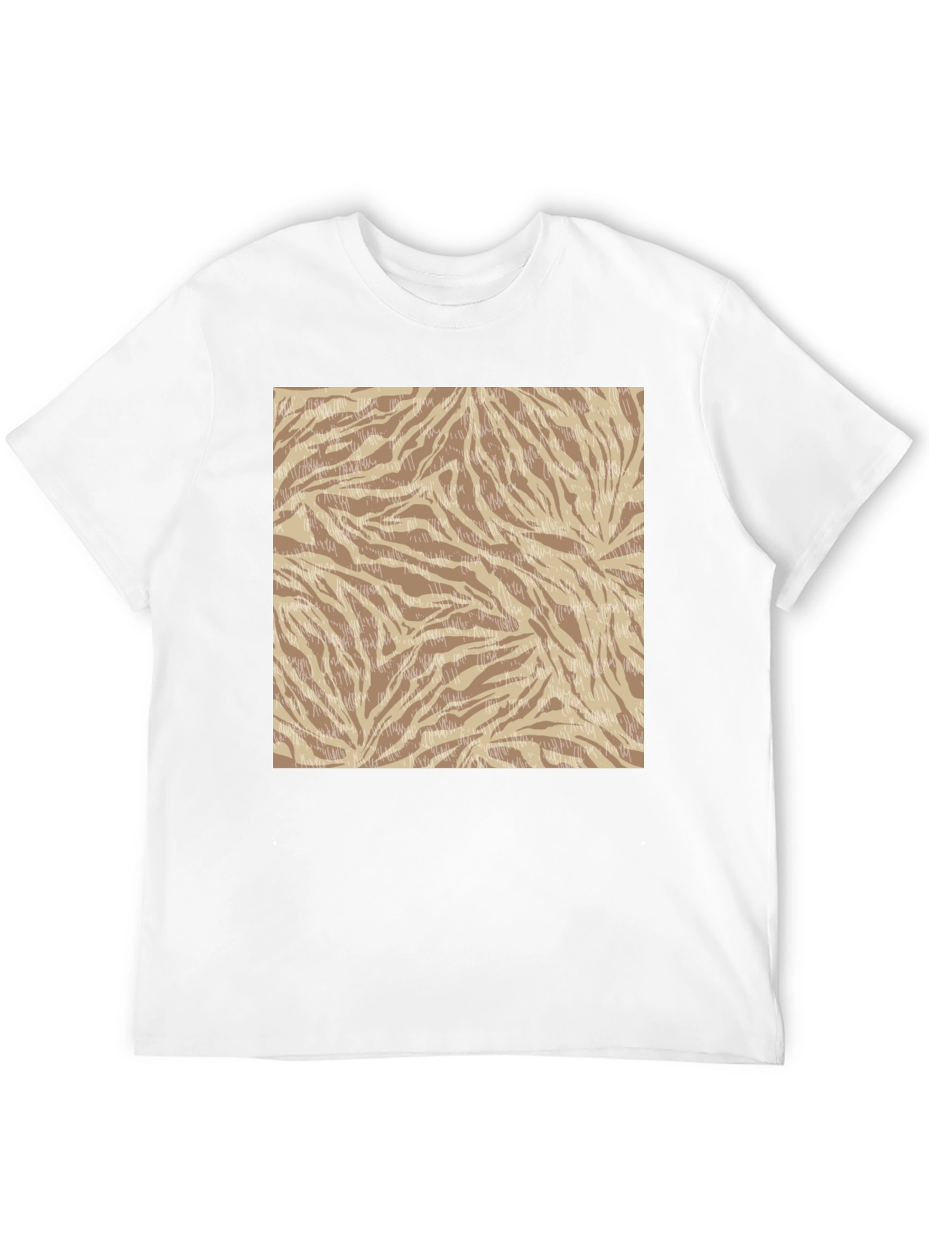 Trendy Zebra Print Crew Neck Tee