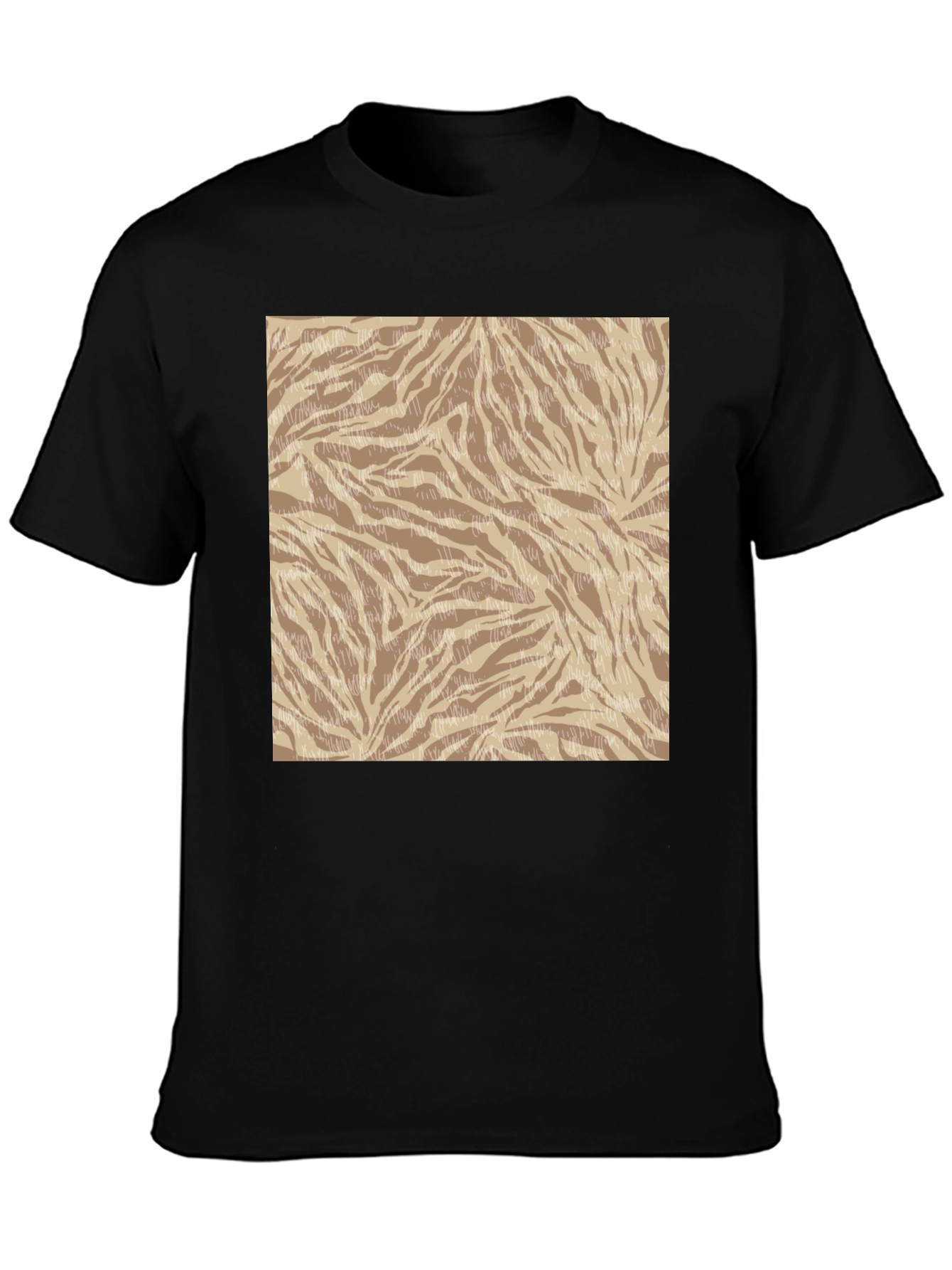 Trendy Zebra Print Crew Neck Tee