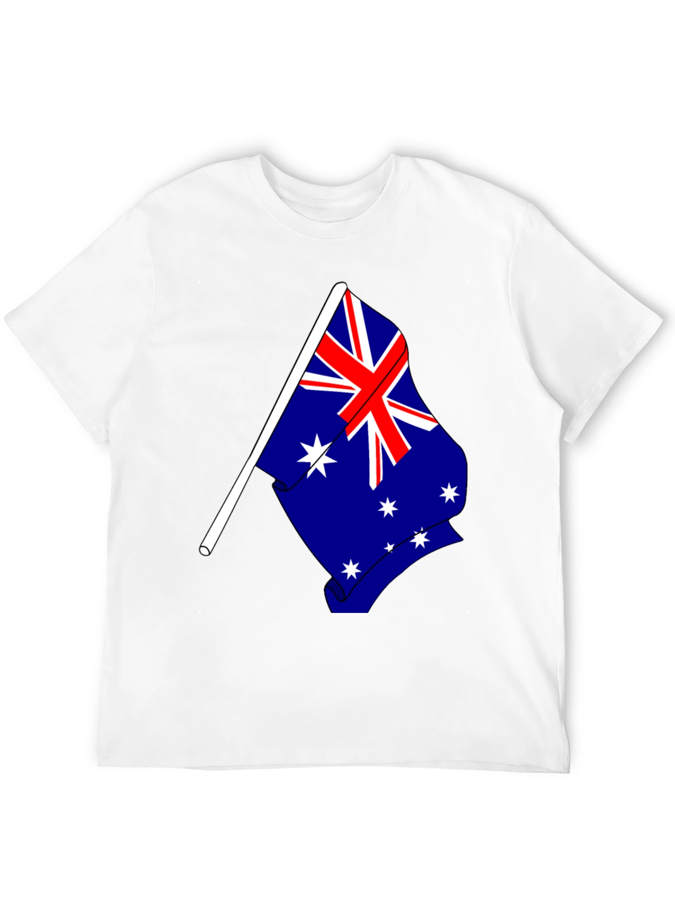 Australia Flag Graphic Print Black T-Shirt