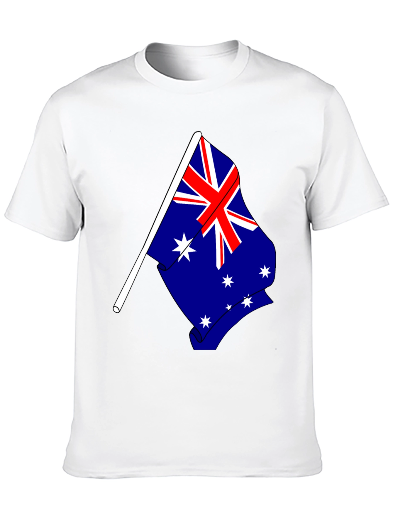 Australia Flag Graphic Print Black T-Shirt