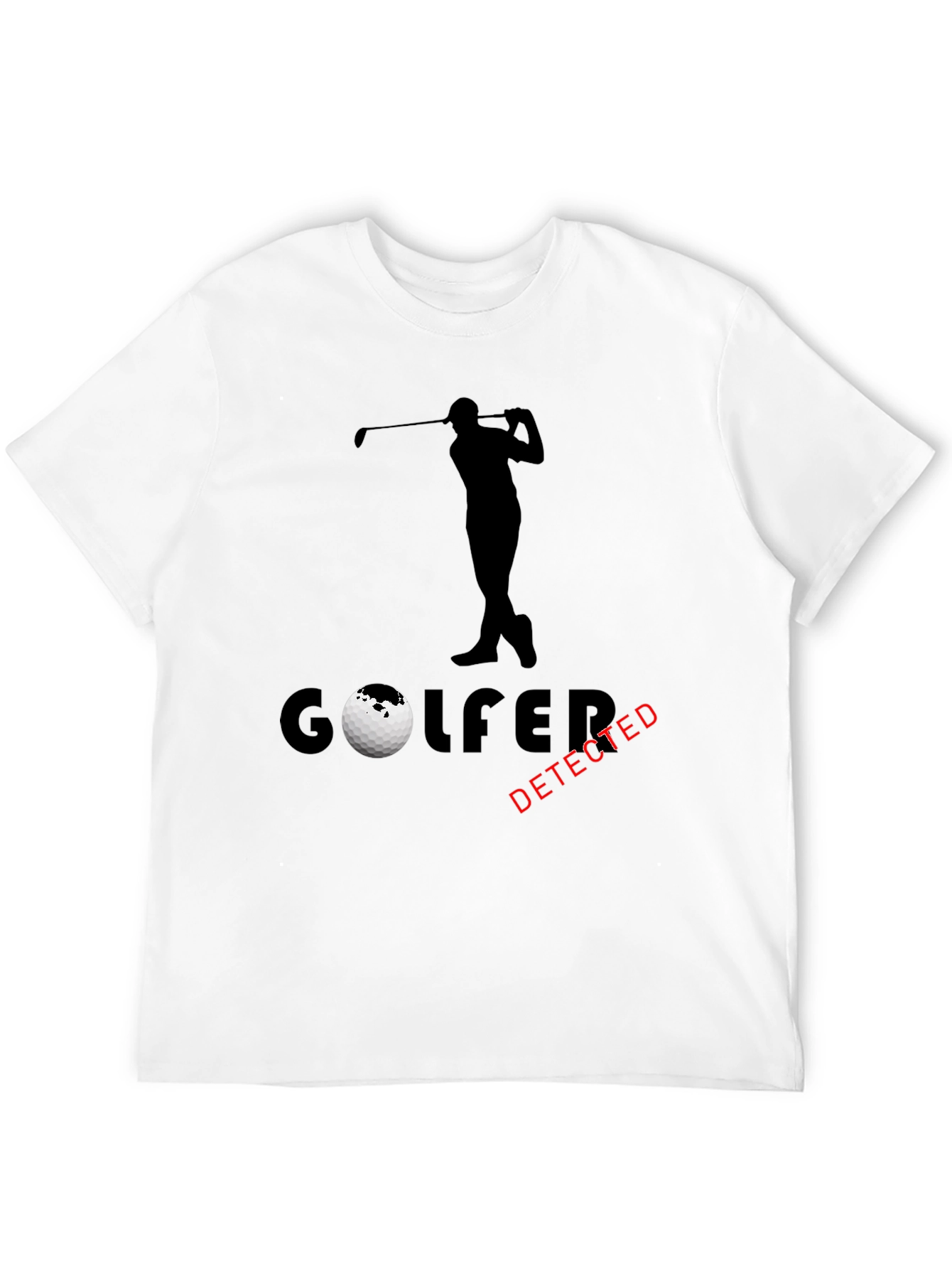 Golfer Detected Graphic T-Shirt - Black