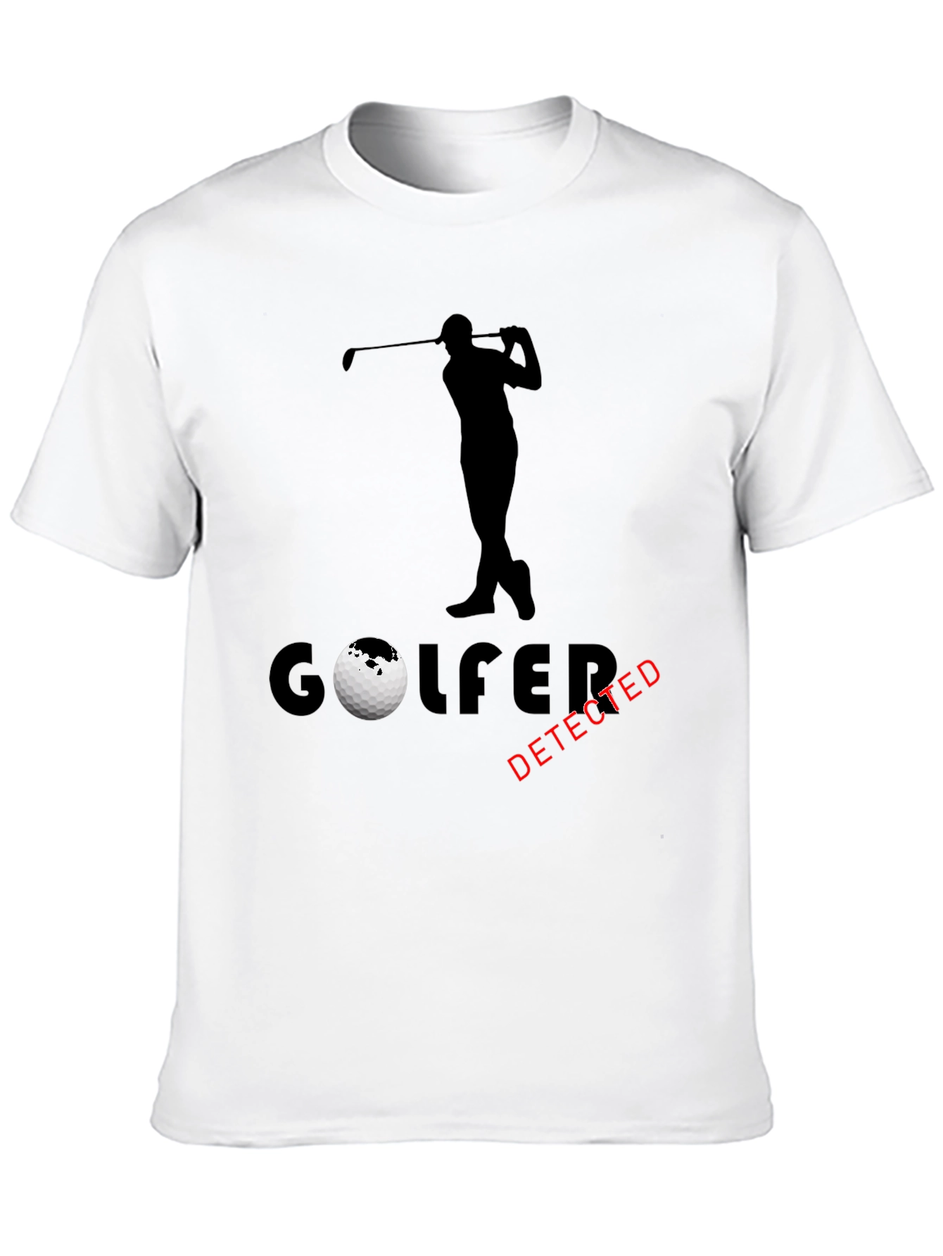 Golfer Detected Graphic T-Shirt - Black