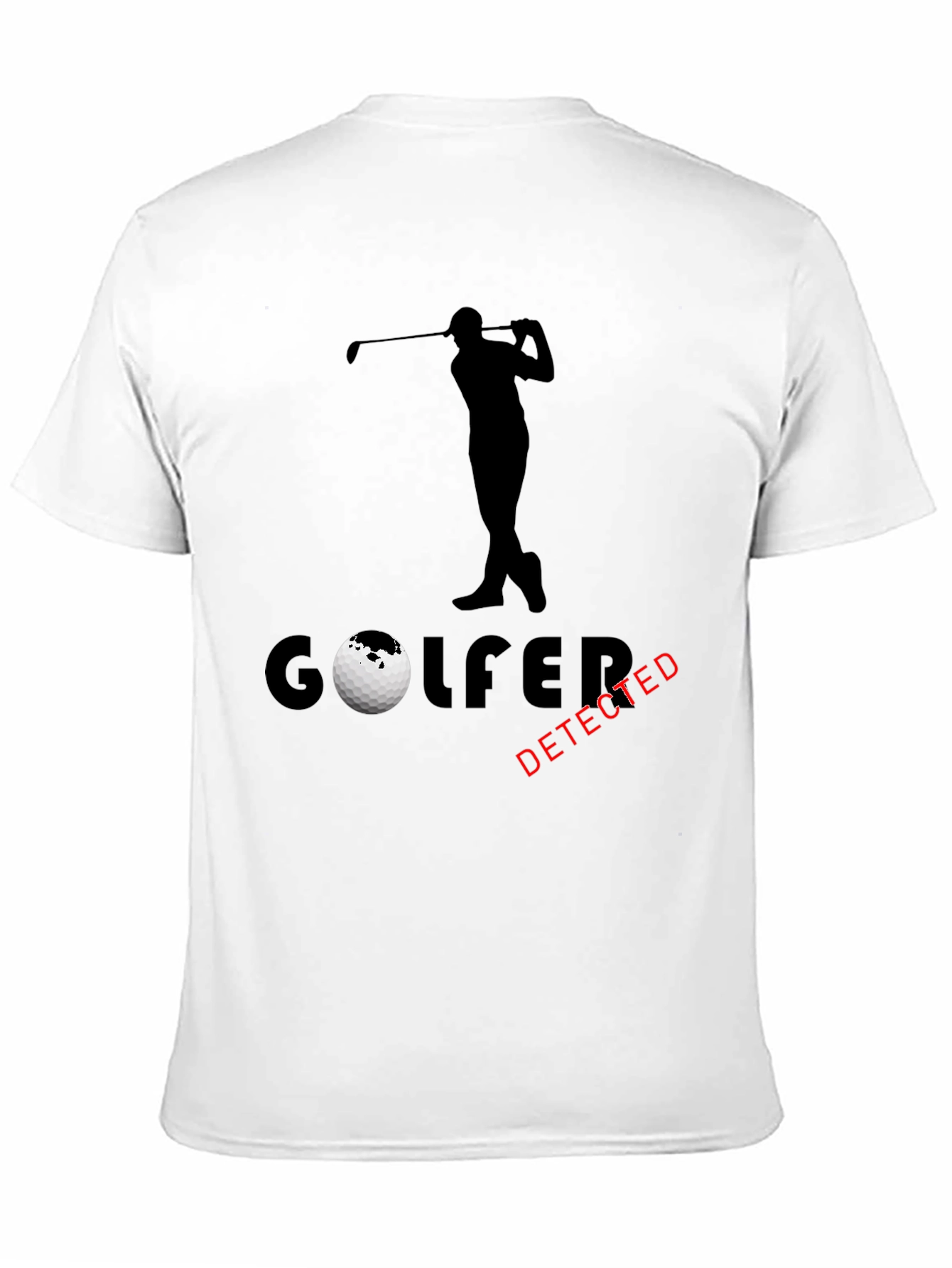 Golfer Detected Graphic T-Shirt - Black