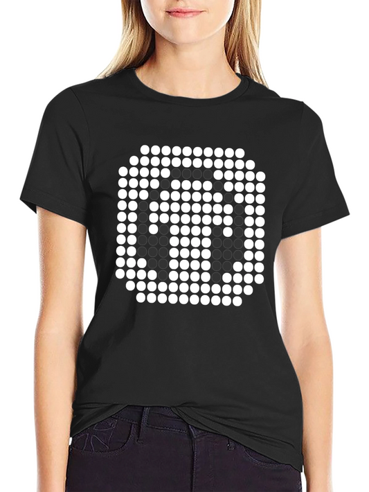 Pixelated Robot Head Black T-Shirt