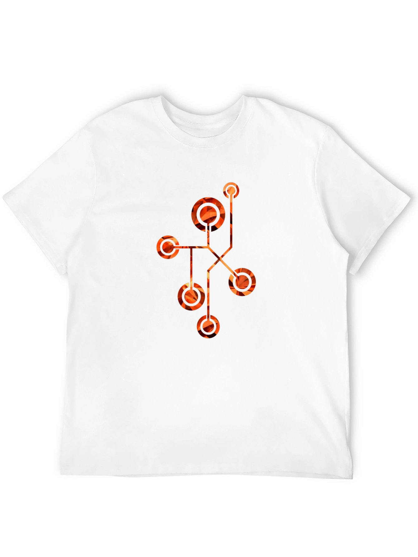 Geometric Pattern Mens Black T-Shirt