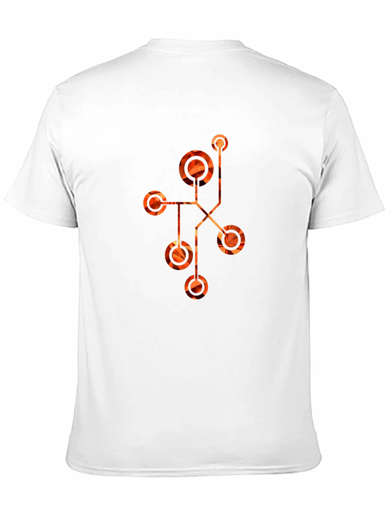 Geometric Pattern Mens Black T-Shirt