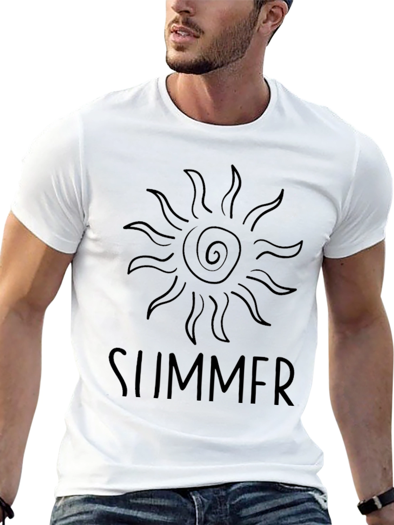 Summer Sun Graphic Tee - Black Unisex T-Shirt