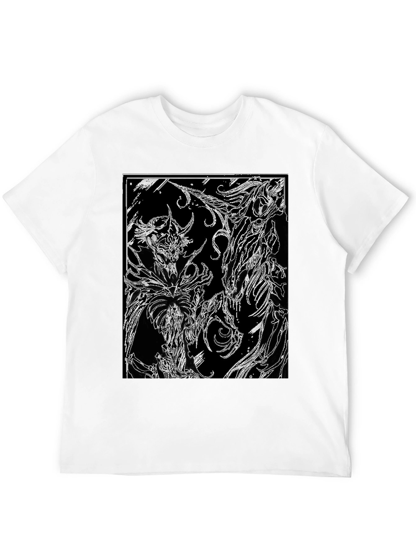 Abstract Graphic Print Black T-Shirt