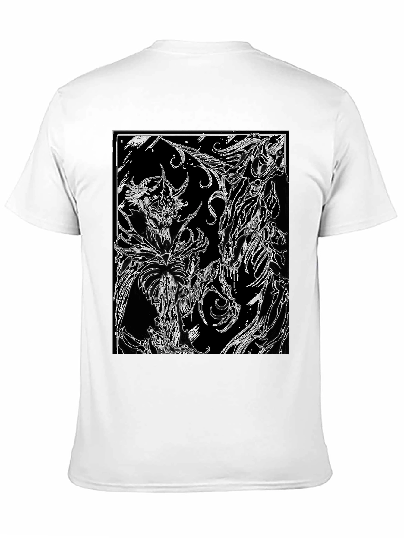 Abstract Graphic Print Black T-Shirt