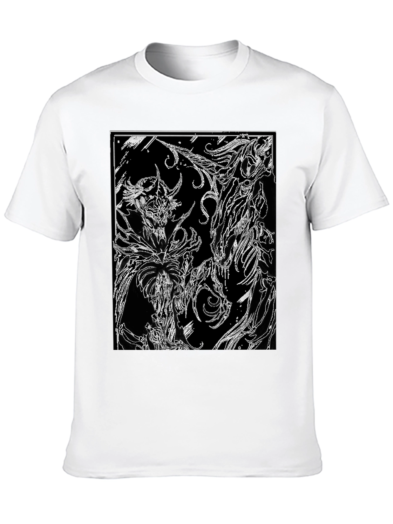 Abstract Graphic Print Black T-Shirt