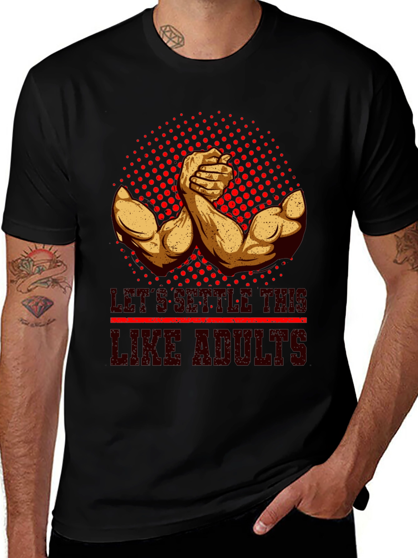 Settle This Like Adults - Arm Wrestling T-Shirt