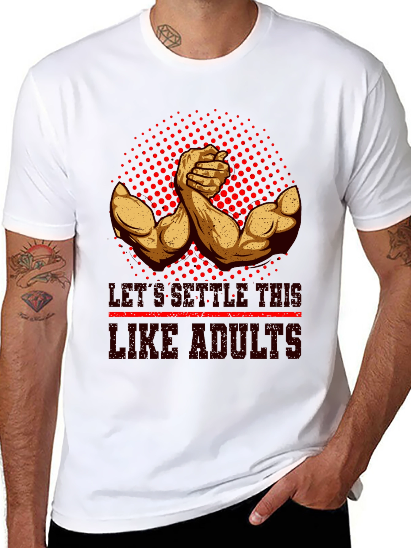 Settle This Like Adults - Arm Wrestling T-Shirt